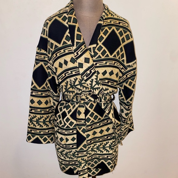 Zara 3/4 length sleeve jacket, with pattern - Picture 1 of 3